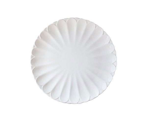 PROVENCE – Gerberatallrik med mönster, 27 × 3 cm, Vit (matt)