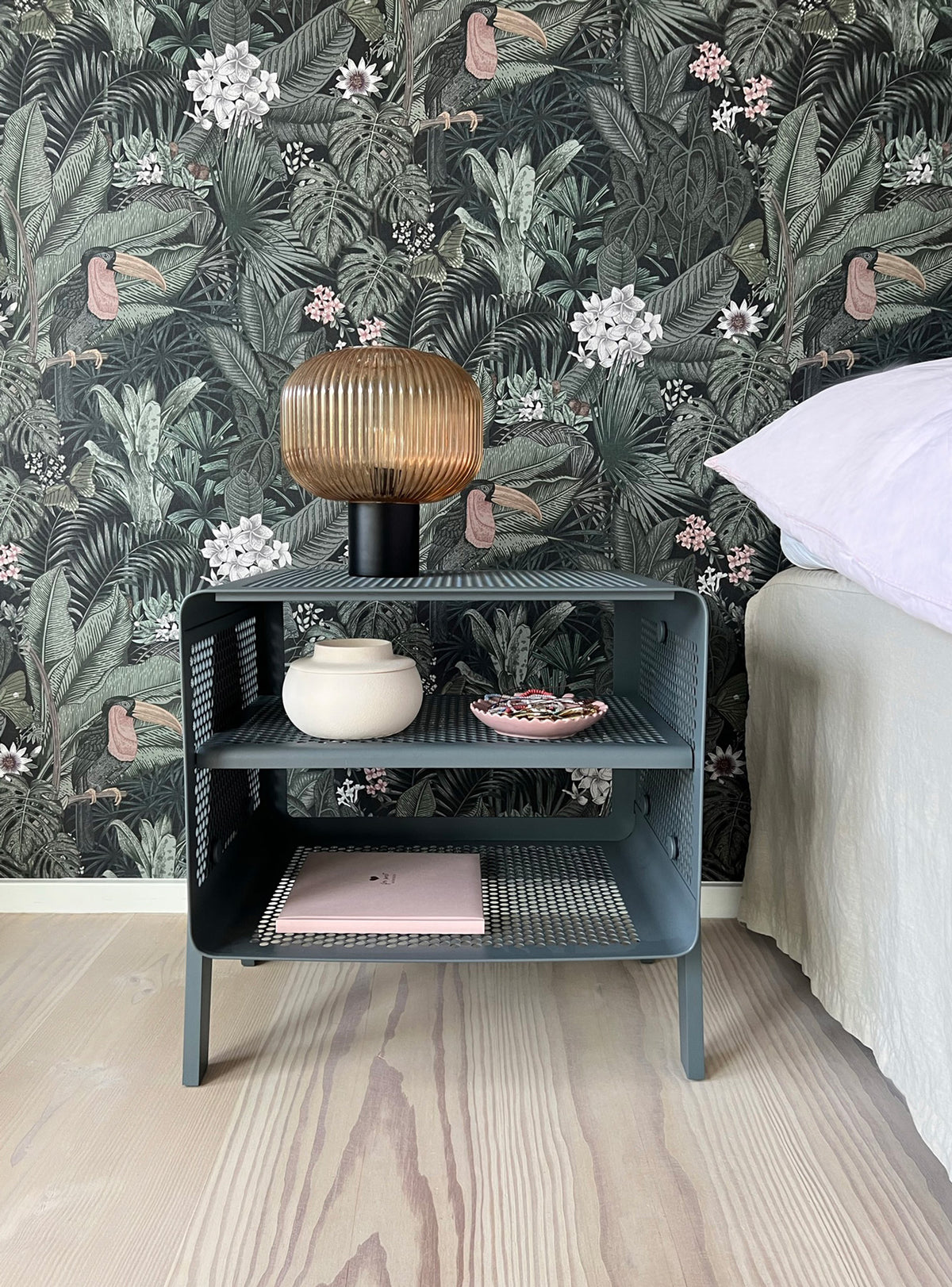 Rack golvhylla Dot stålgrå, 52x35x50 cm