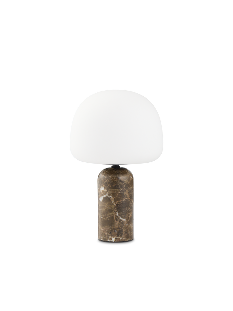 Kin bordslampa H33 Brun marmor