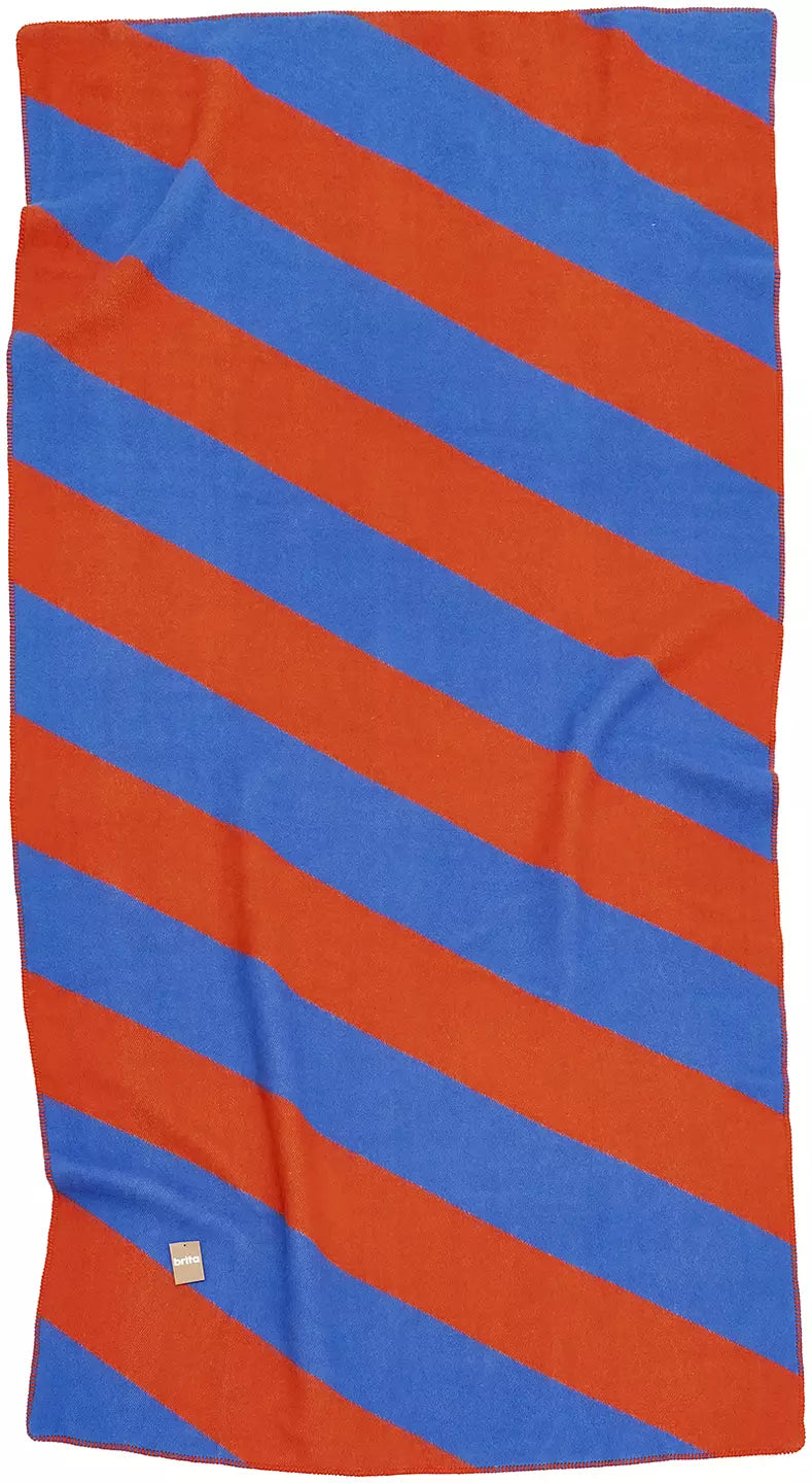 Minola ullfilt 130x260 cm, Blue/Red