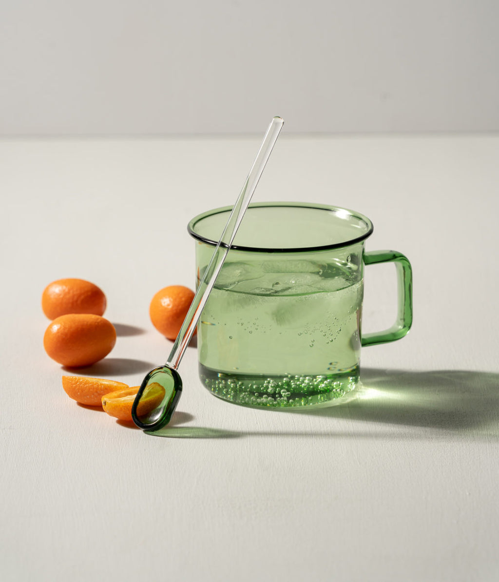 Glasmugg i borosilikatglas 6-pack, Grön 3,5 dl