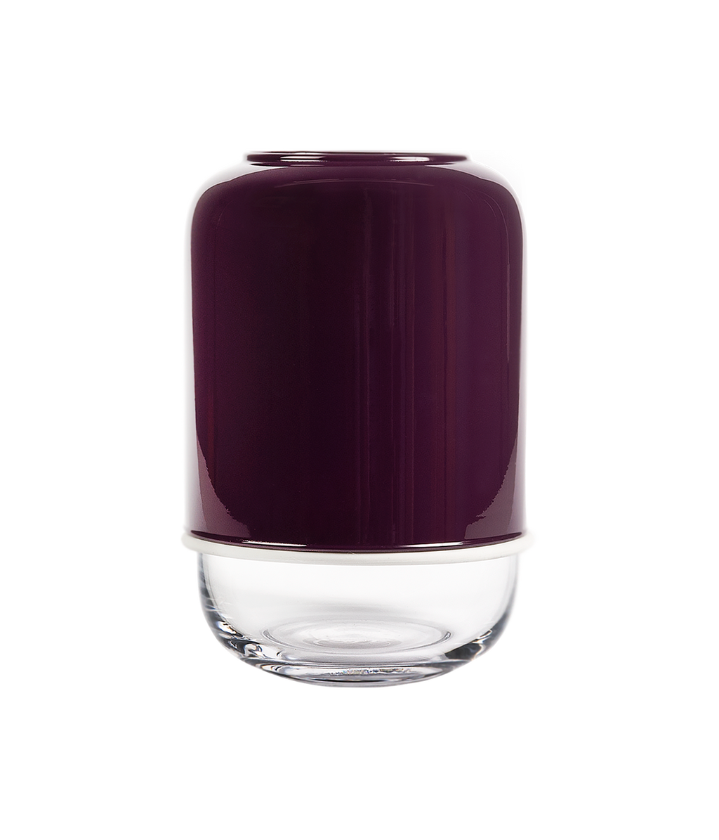 Capsule vas, klar/lila