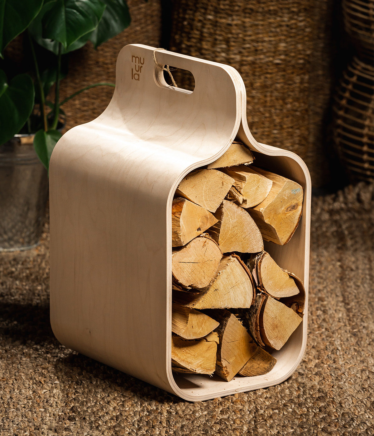 Carrier förvaringskorg, björk