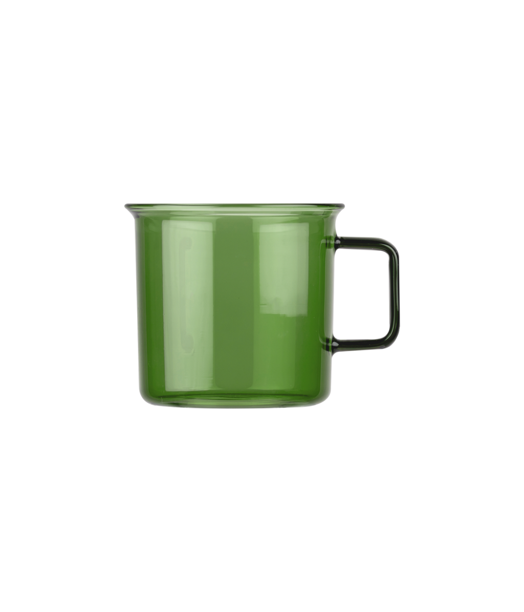 Glasmugg i borosilikatglas 6-pack, Grön 3,5 dl