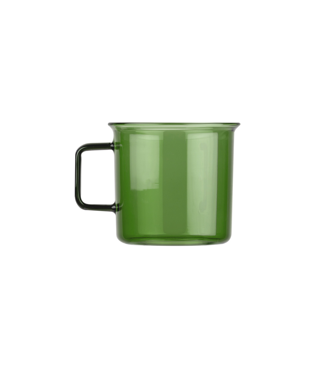 Glasmugg i borosilikatglas 6-pack, Grön 3,5 dl