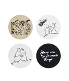 Moomin glasunderlägg 4-pack i plåtask, Moomin 80