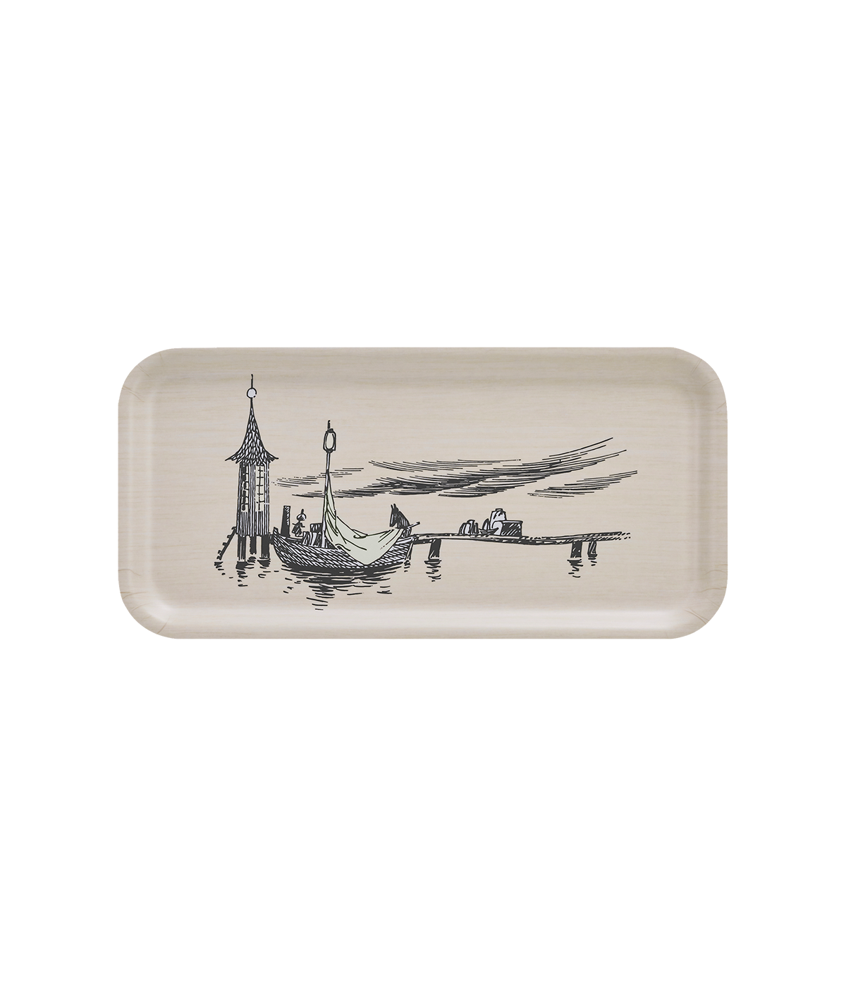 Moomin bricka 27x13 cm, The Pier