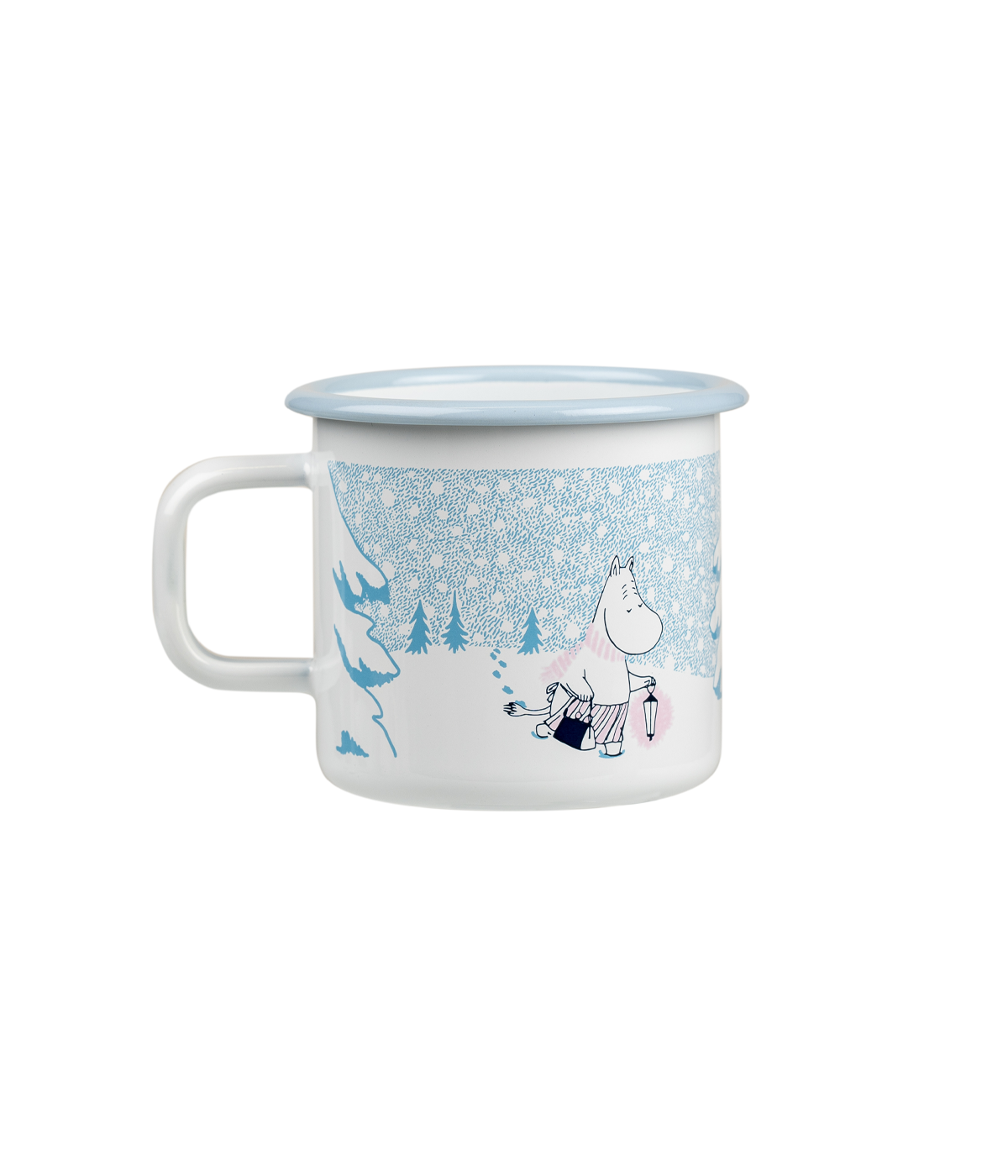 Moomin emaljmugg 37 cl, Let it Snow