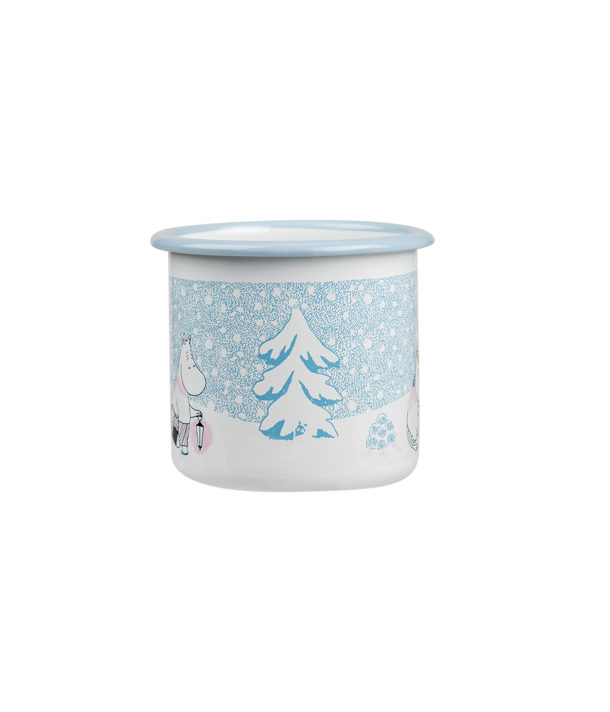 Moomin emaljmugg 37 cl, Let it Snow