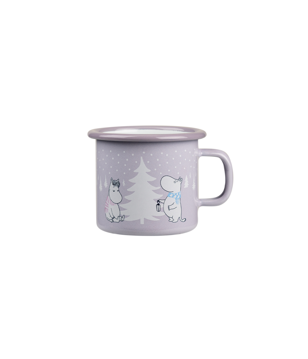 Moomin emaljmugg 25 cl, Snowfall