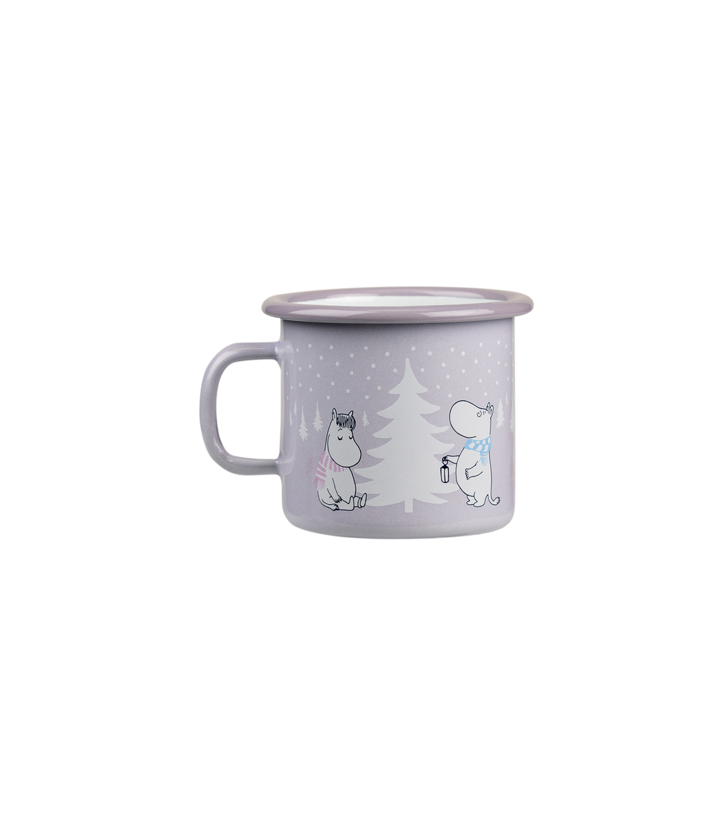 Moomin emaljmugg 25 cl, Snowfall