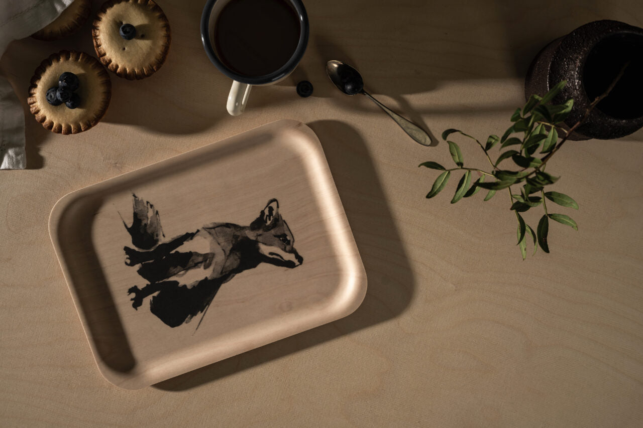 Teemu Järvi bricka 27x20 cm, Fox