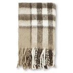 Svartrutig mohairpläd 130x170 cm