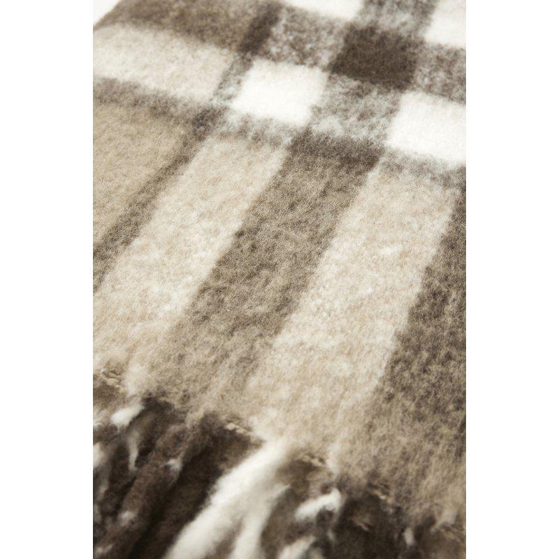 Svartrutig mohairpläd 130x170 cm