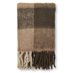 Brun Mohairpläd