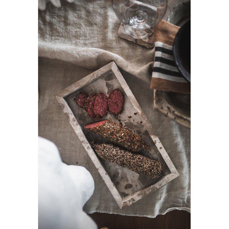 Rektangulär marmorbricka