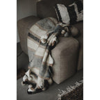 Randig mohairpläd 130x170 cm