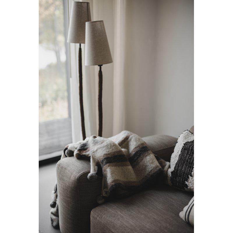 Randig mohairpläd 130x170 cm