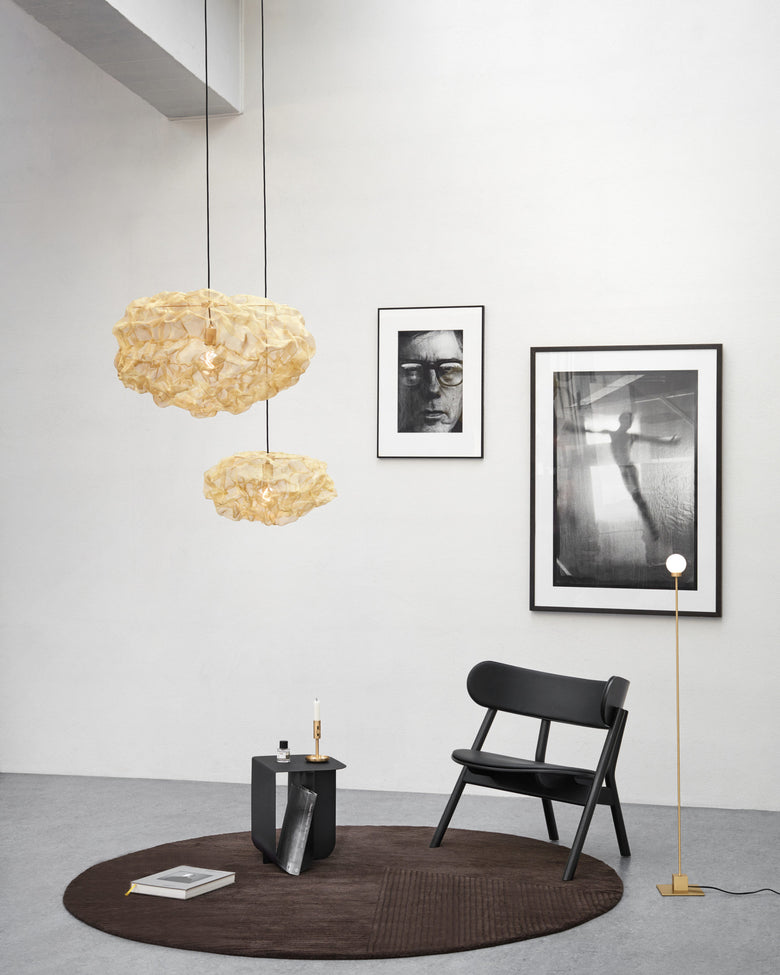 Snöbollsgolvlampa D8 Mässing