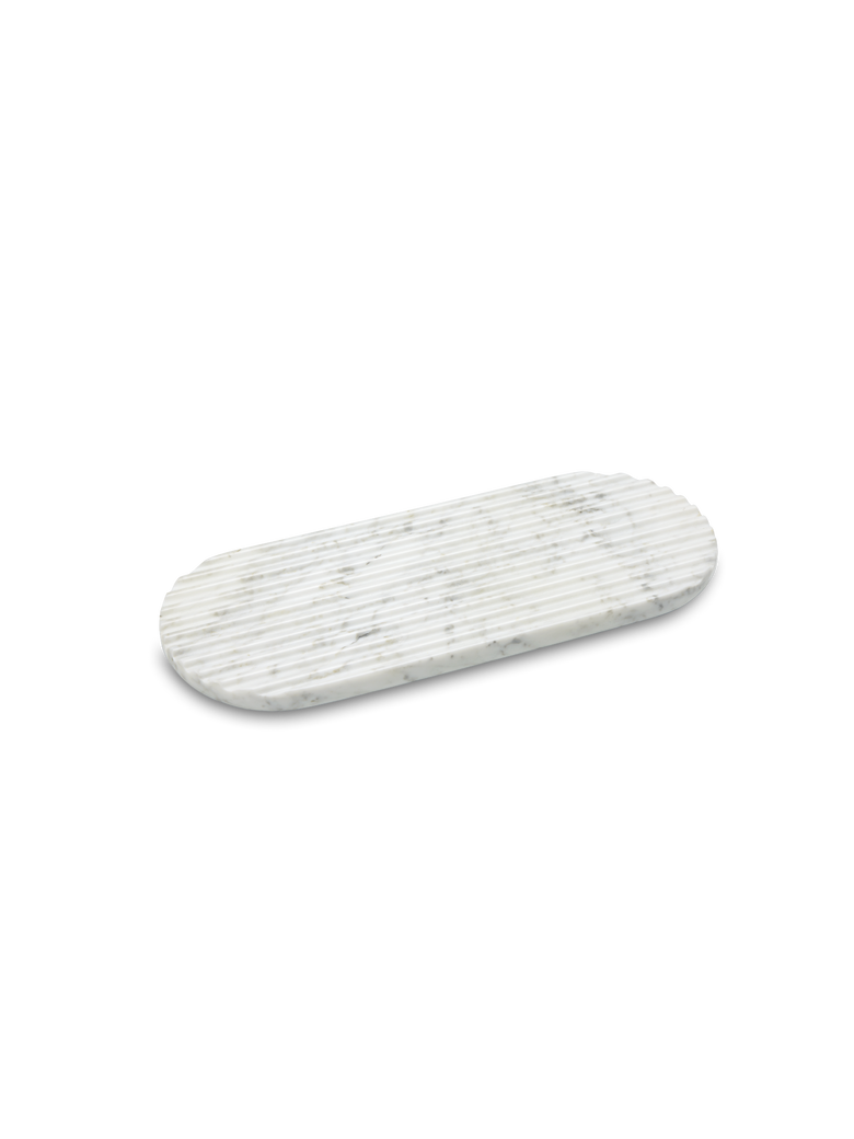 Podium tavla Vit Carrara marmor L40