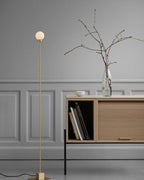 Snöbollsgolvlampa Mässing