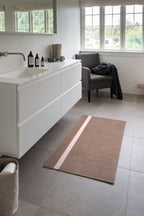 Stripes Vertical matta sand/ljusrosa, 200x90 cm