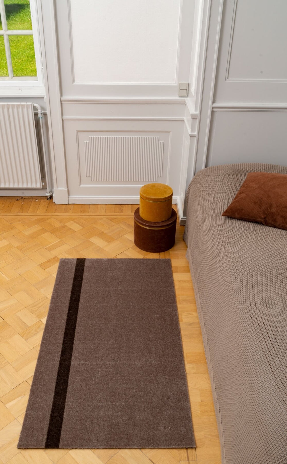 Stripes Vertical matta sand/brun, 200x90 cm