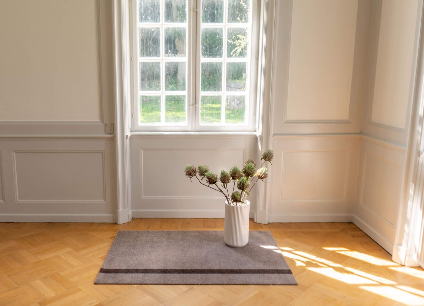 Stripes Vertical matta sand/brun, 200x90 cm