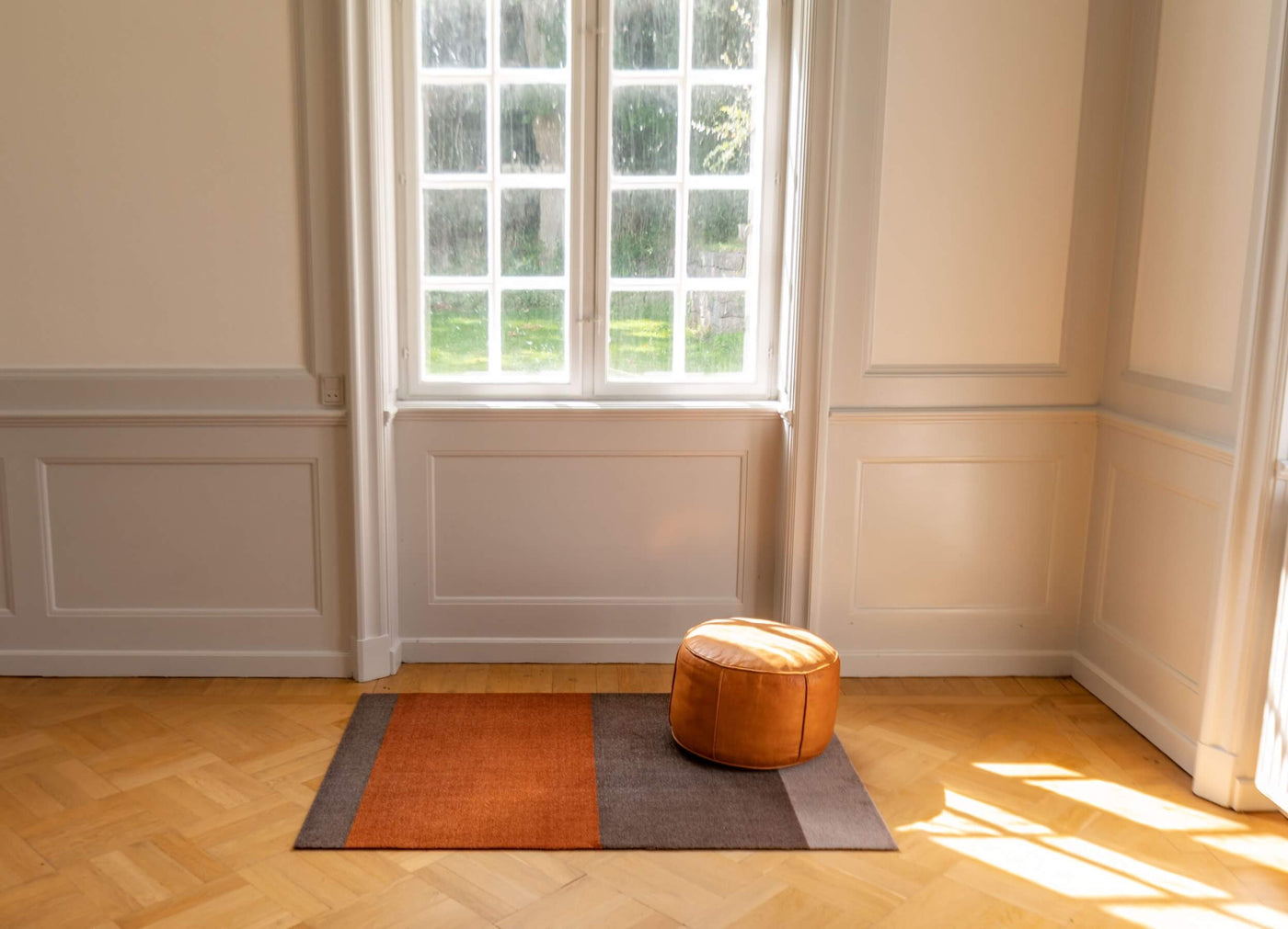 Stripes Horizontal matta sand/brun/terrakotta, 200x90 cm