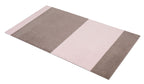 Stripes Horizontal matta sand/ljusrosa, 200x90 cm