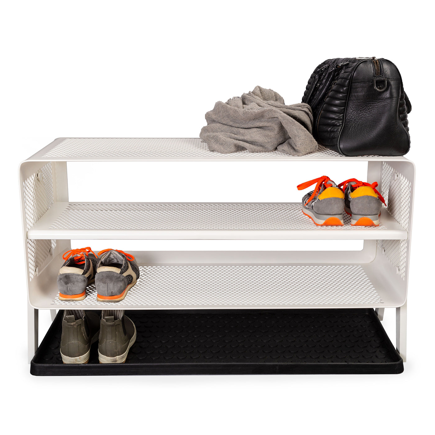 Rack golvhylla Dot vit, 92x35x50 cm