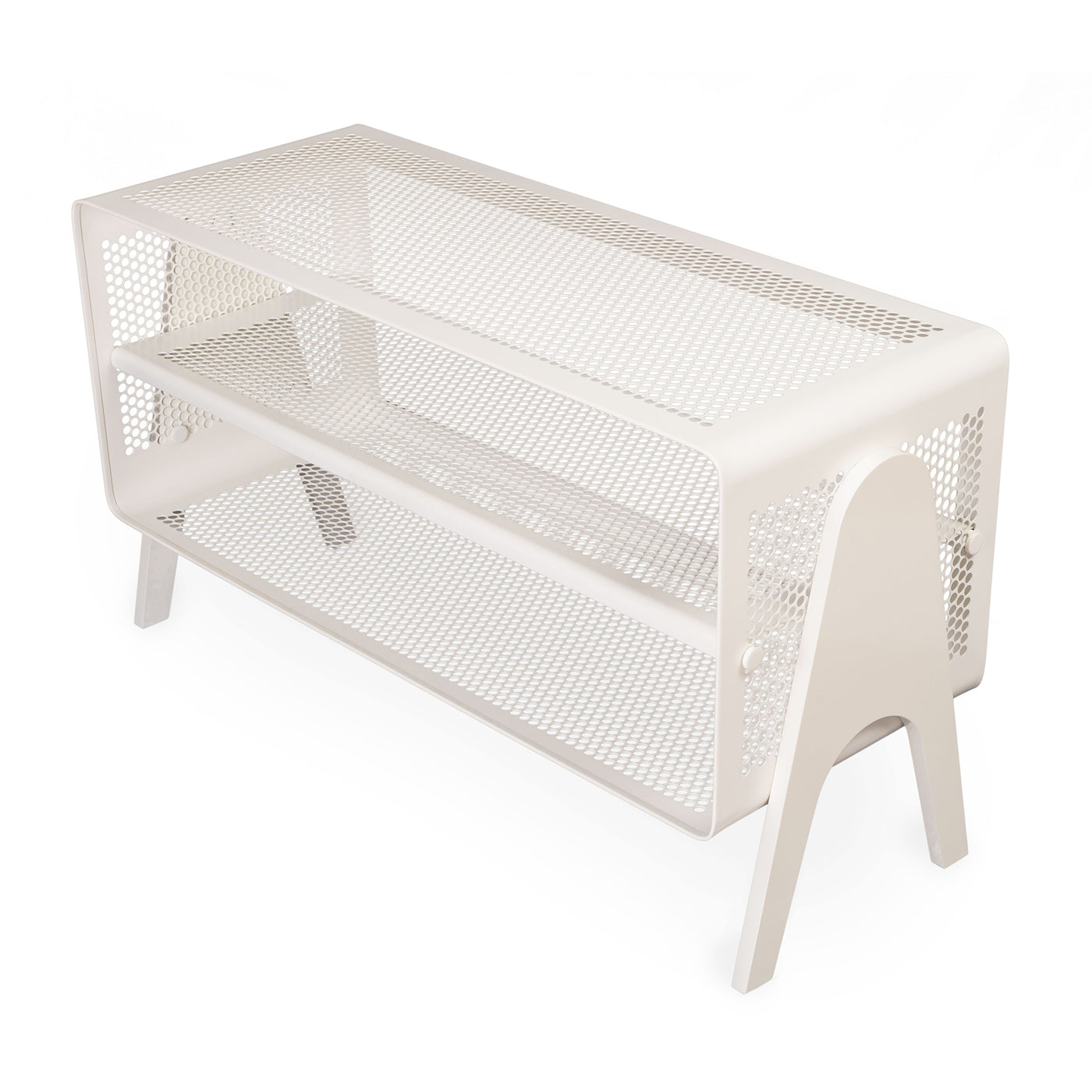 Rack golvhylla Dot vit, 92x35x50 cm