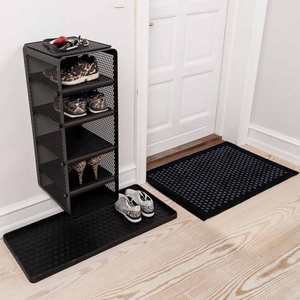 Rack väggmonterad hylla Dot svart, 27x35x75 cm