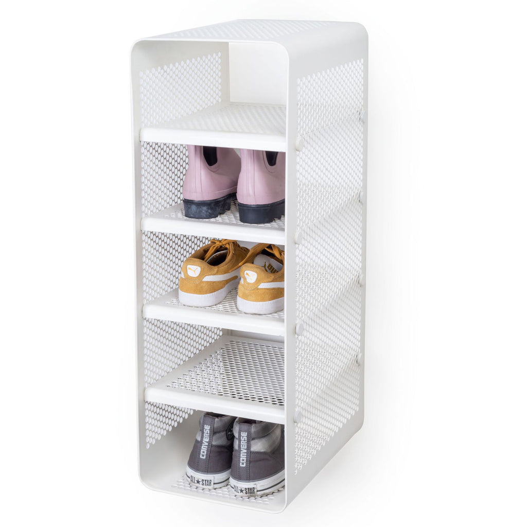 Rack väggmonterad hylla Dot vit, 27x35x75 cm