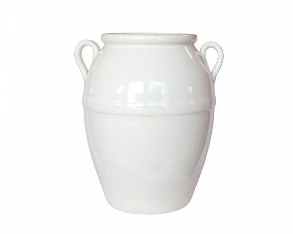 Urna med handtag, 30x21 cm, Vit