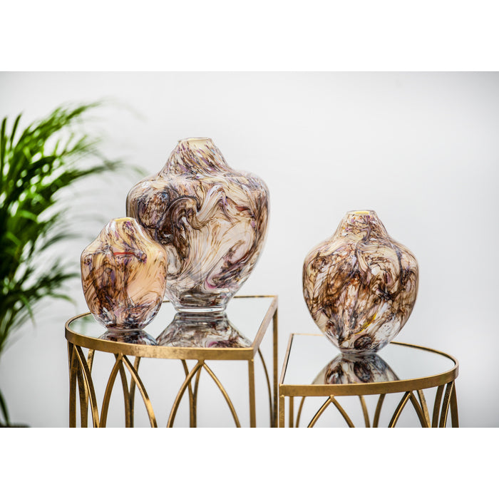 Magnor - Unik Skulptur Konstglass Brun Multi Stor 31 cm