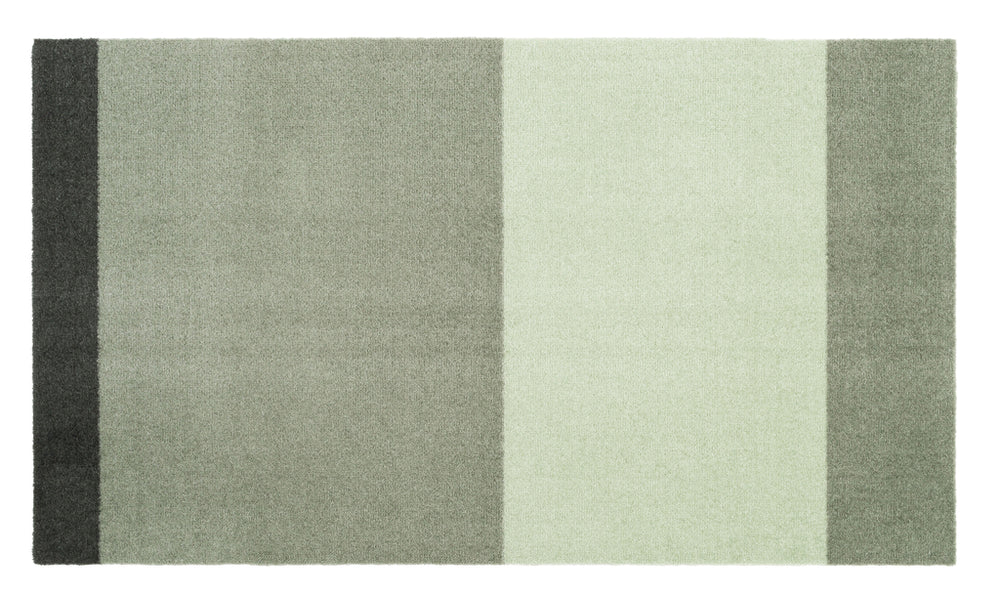 Stripes Horizontal matta ljus/grågrön/mörkgrön, 200x90 cm