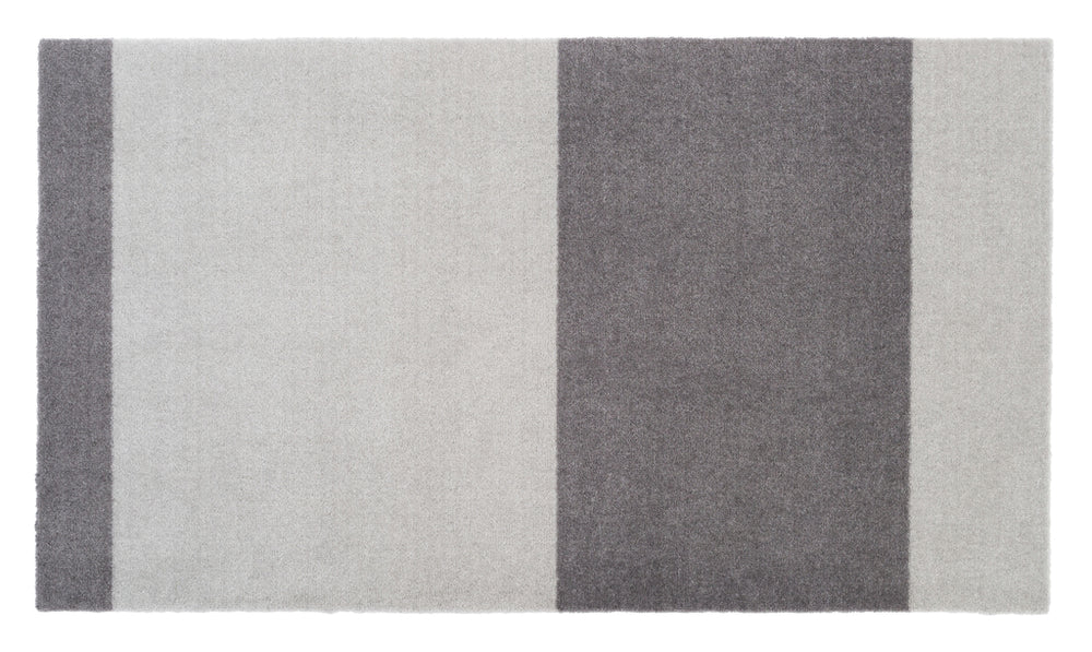 Stripes Horizontal matta stålgrå/ljusgrå, 200x90 cm