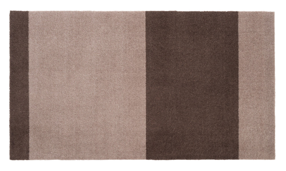Stripes golvmatta 200x90 cm, sand/brun