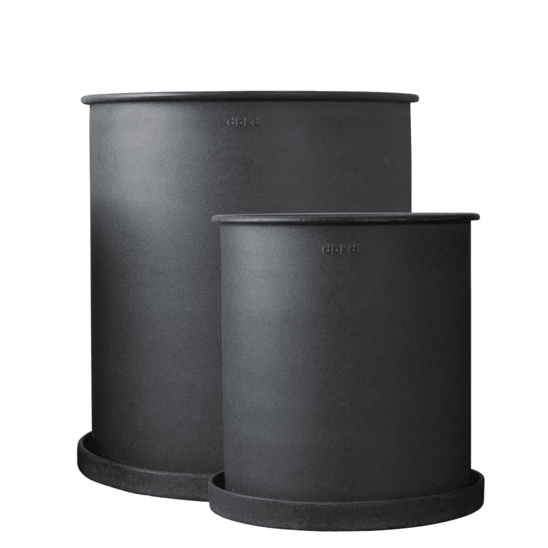 Plant Pot Large 2-set, Svart