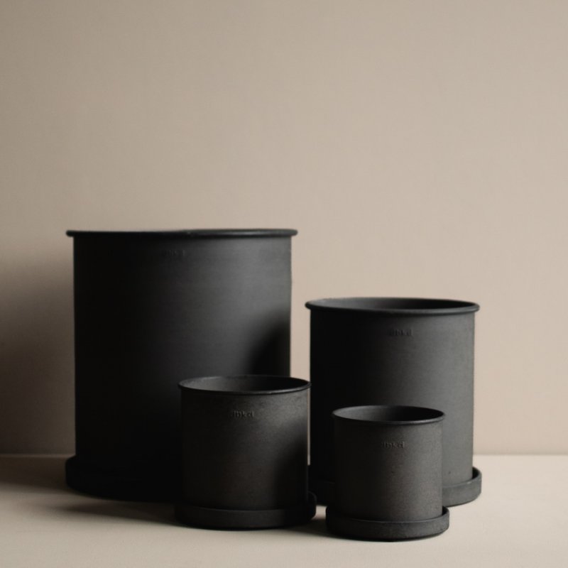 Plant Pot Large 2-set, Svart