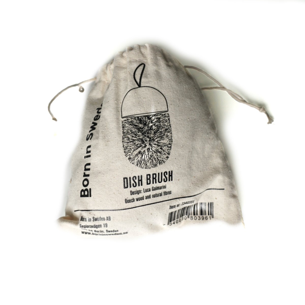 Diskborste i bok och naturfiber