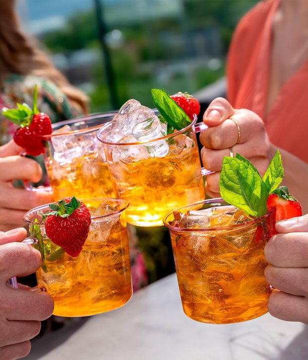 Glasmugg i borosilikatglas 6-pack, Rosa 3,5 dl