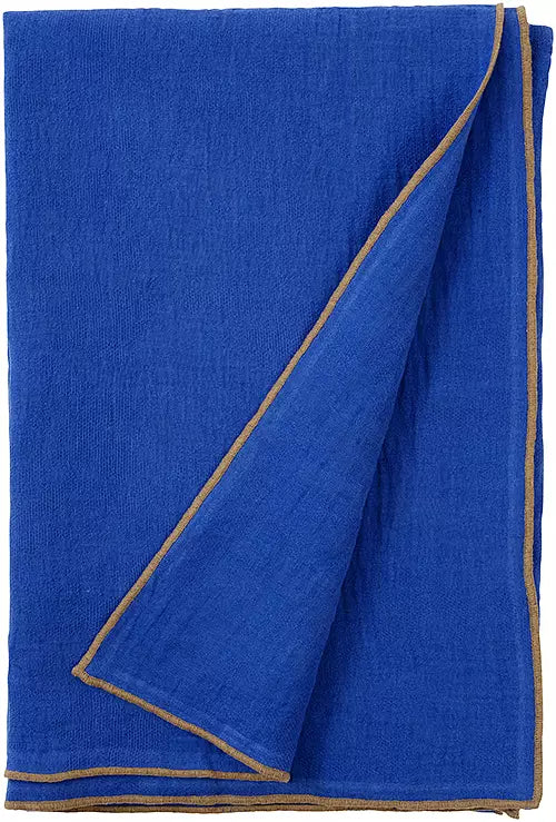 Evy vävd filt 130x190 cm, Cobalt