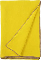 Evy vävd filt 260x260 cm, Lemon