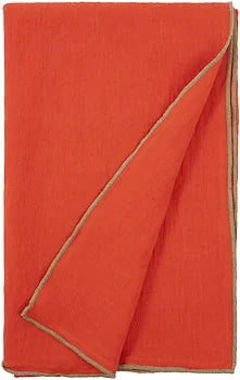 Evy vävd filt 260x260 cm, Tomato