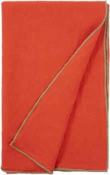 Evy vävd filt 130x190 cm, Tomato