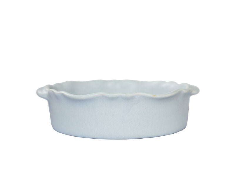 Gratängform Provence rund, 32x8 cm, Vit