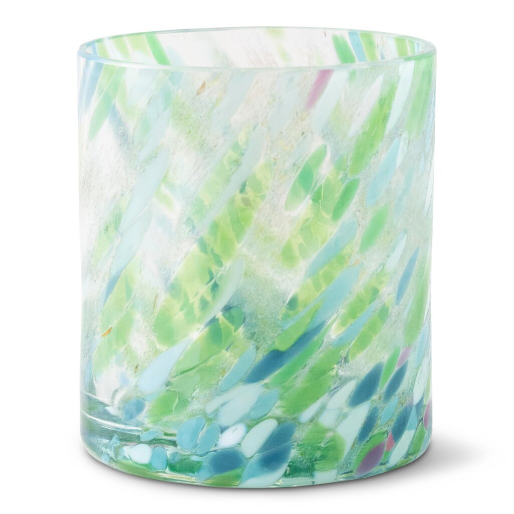 Magnor – Swirl Dricksglas/Ljuslykta – Grön Multi – 35 cl