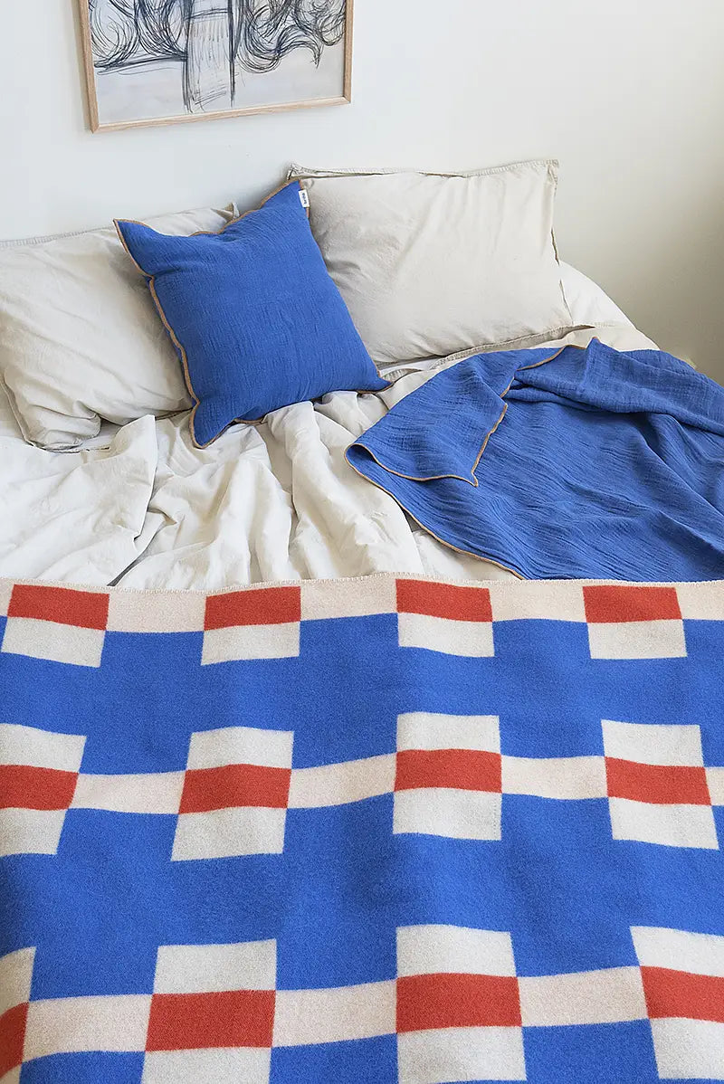 Marta ullfilt 130x180 cm, Blue